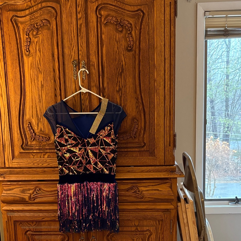 Black and Gold Sequin Dress